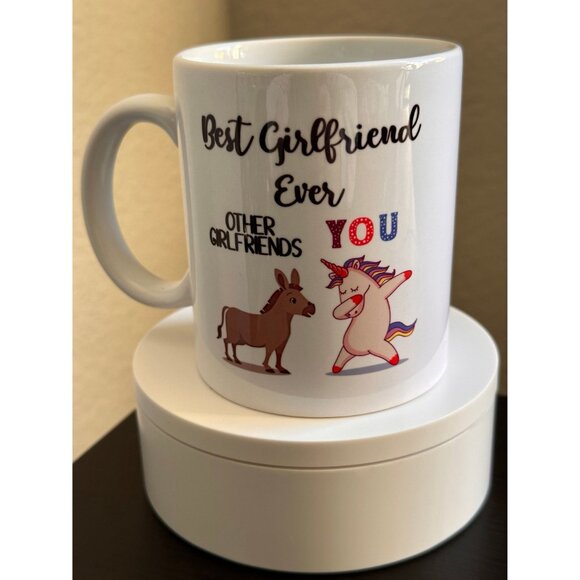 Best Girlfriend Ever Unicorn Mug | Girlfriend's Birthday Gift | Funny Gift - Picture 2 of 5